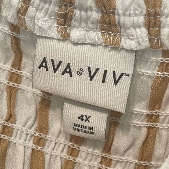 NWT Ava Viv Smocked Sun Top Sz 4X - Picture 5 of 5